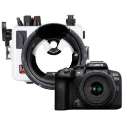 Canon EOS R10 & 18-45 STM & Ikelite Housing With Dome Port
