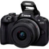 Canon® Canon EOS R50 Mirrorless Camera Black + RF-S 18-45mm F4.5-6.3 IS STM Lens -FujiFilm Store canon eos r50 18 45 black