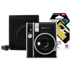 Fujifilm Instax Mini 40 Instant Camera Black With Film & Case
