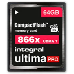 Integral CompactFlash 64GB UltimaPro 866x Memory Card