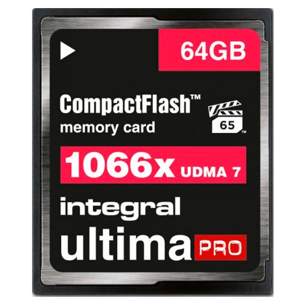 Integral CompactFlash 64GB UltimaPro 1066x Memory Card 3 Integral CompactFlash 64GB UltimaPro 1066x Memory Card