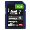Integral 8GB UltimaPro SDHC Memory Card (80MB|sec) -FujiFilm Store integral sd 80mb 8gb card