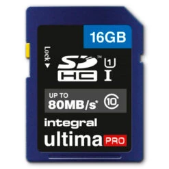 Integral 16GB UltimaPro SDHC Memory Card (80MB|sec)