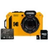 Kodak PixPro WPZ2 Yellow With Spare Battery & 16Gb MicroSD Card -FujiFilm Store kodak wpz2 yellow with batt and card