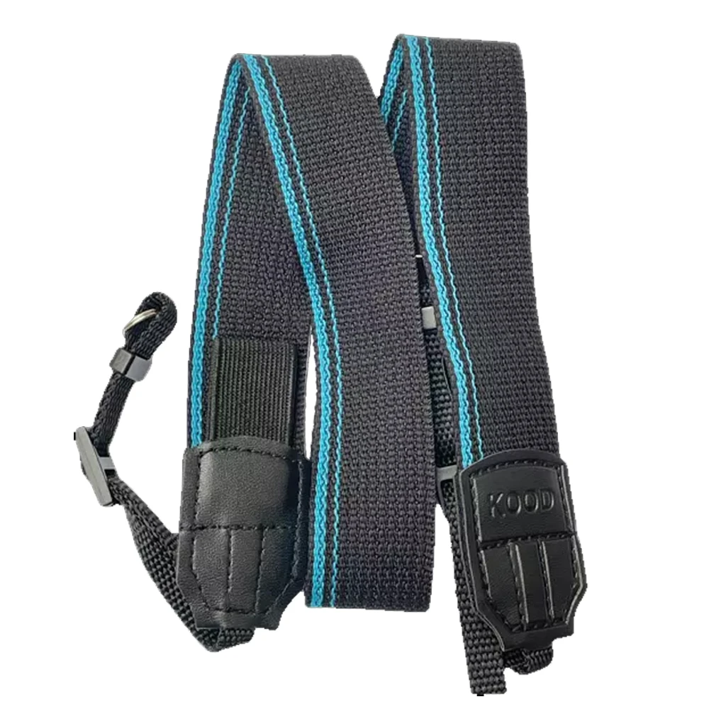 Kood Plain Wide Camera Neck Strap - Black / Blue 3 Kood Plain Wide Camera Neck Strap - Black / Blue
