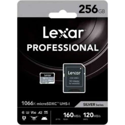 Lexar 256GB UHS-I 1066x MicroSDXC Card + SD Adapter (160MB/S)