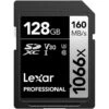 Lexar Pro 128GB SDXC 1066x Speed Memory Card (160MB|s) -FujiFilm Store lexar sd 1066x 128gb silver srs