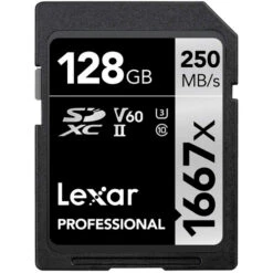 Lexar Pro 128GB SDXC 1667x Speed Memory Card (250MB|s)