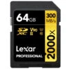 Lexar Pro 64GB SDXC 2000x Speed Memory Card (300MB|s) 1 Lexar Pro 64GB SDXC 2000x Speed Memory Card (300MB|s) -FujiFilm Store lexar sd 2000x 64gb gold srs