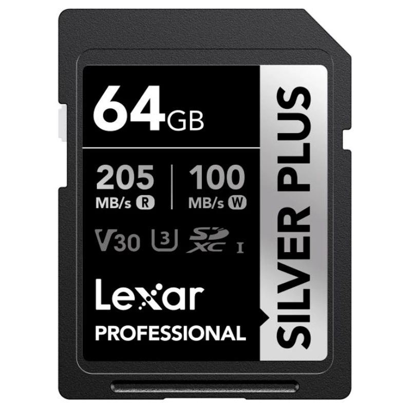Lexar Pro 64GB SDXC Silver Plus Memory Card (205MB|s) 3 Lexar Pro 64GB SDXC Silver Plus Memory Card (205MB|s)