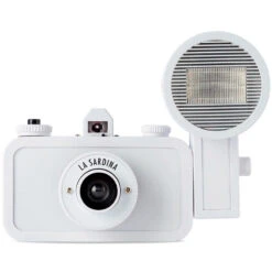 Lomography La Sardina Camera & Flash DIY White
