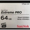Sandisk CFast Extreme Pro 64GB Memory Card -FujiFilm Store sandisk cfast 64gb main
