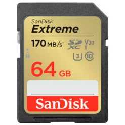 Sandisk 64GB Extreme UHS-3 V30 SDXC Memory Card (170MB|s)