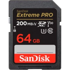 Sandisk 64GB Extreme Pro UHS-3 V30 SDXC Memory Card (200MB|sec)